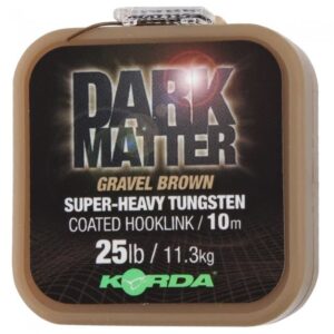 Korda Návazcová Šňůrka Dark Matter Tungsten Coated Braid Gravel Brown 10 m - 25lb